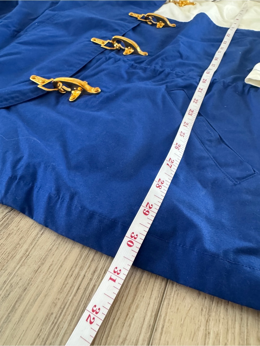 Vintage 90s Ralph Lauren Yacht Club RLYC Fireman Clasp Jacket Blue White size L - Picture 4 of 10